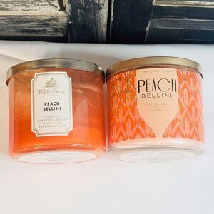 Peach Bellini 3-Wick Candles, Used